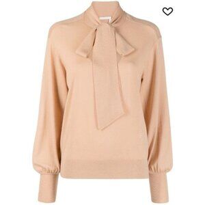 Chloé Bow-Tie Wool Knit Sweater worn by Kate Beckinsale